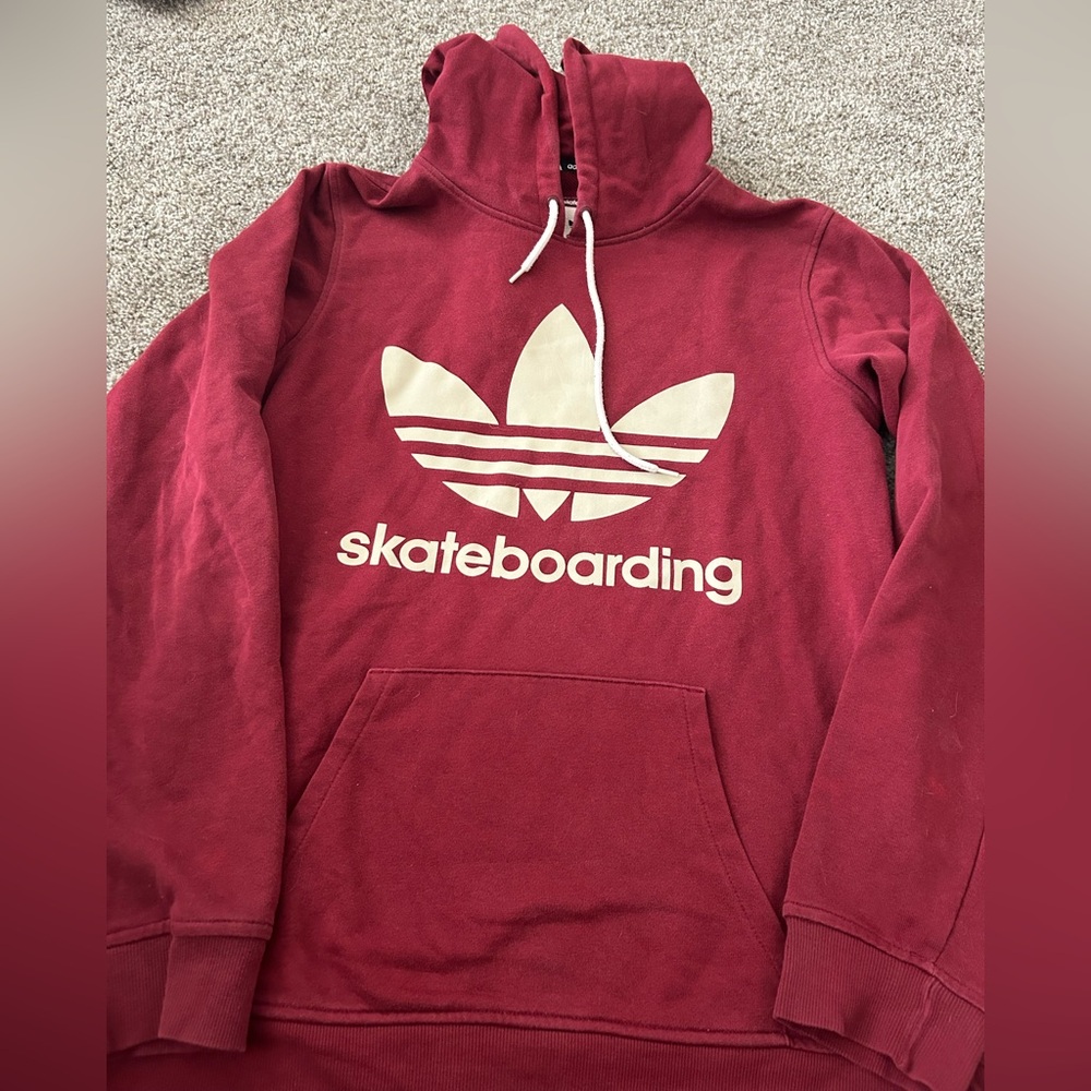 Adidas Red Trefoil Logo Sweater